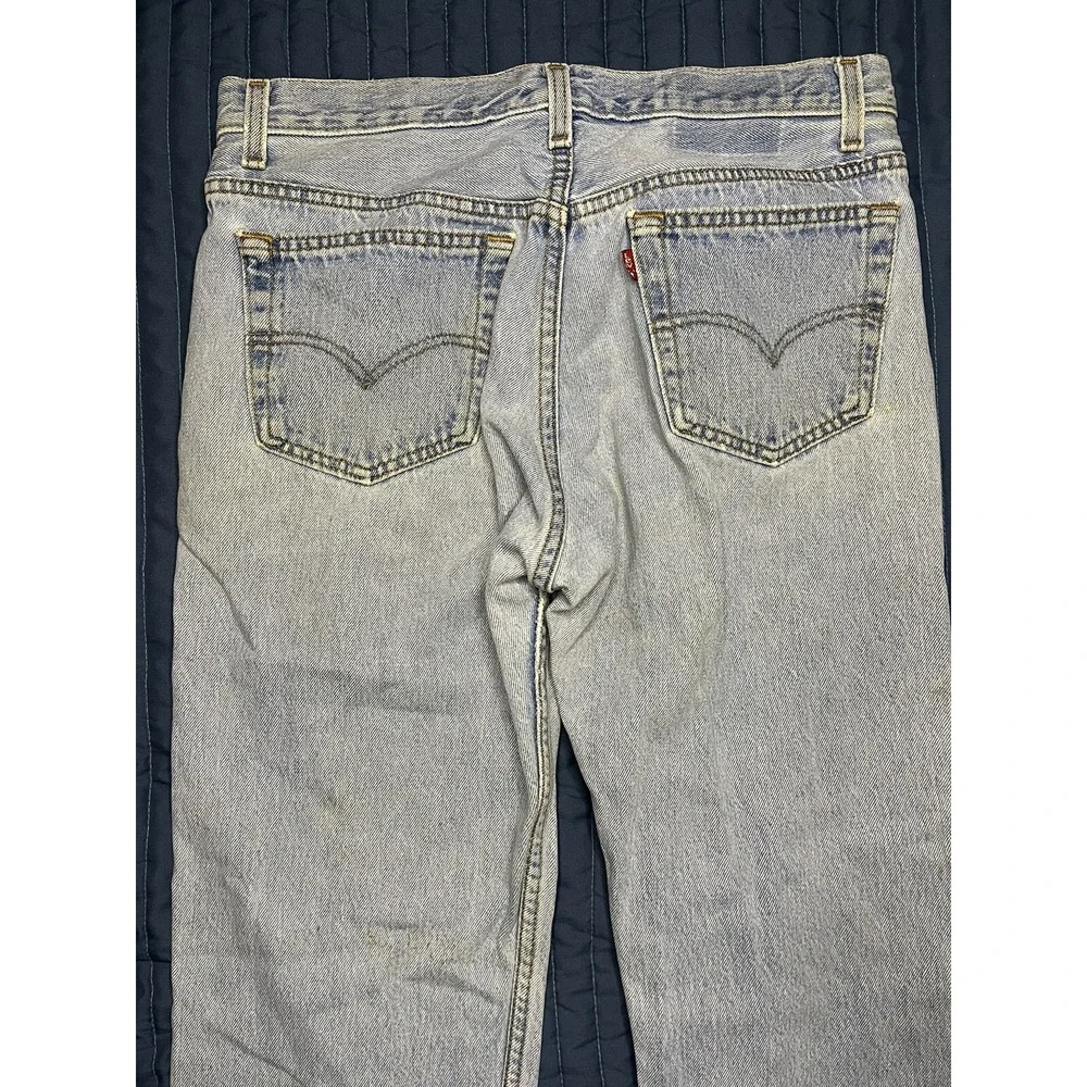 Vintage Levi's 501 Denim Jeans Men's Size 33x30 Blue Button Fly USA Made in 1995 - Picture 6 of 15